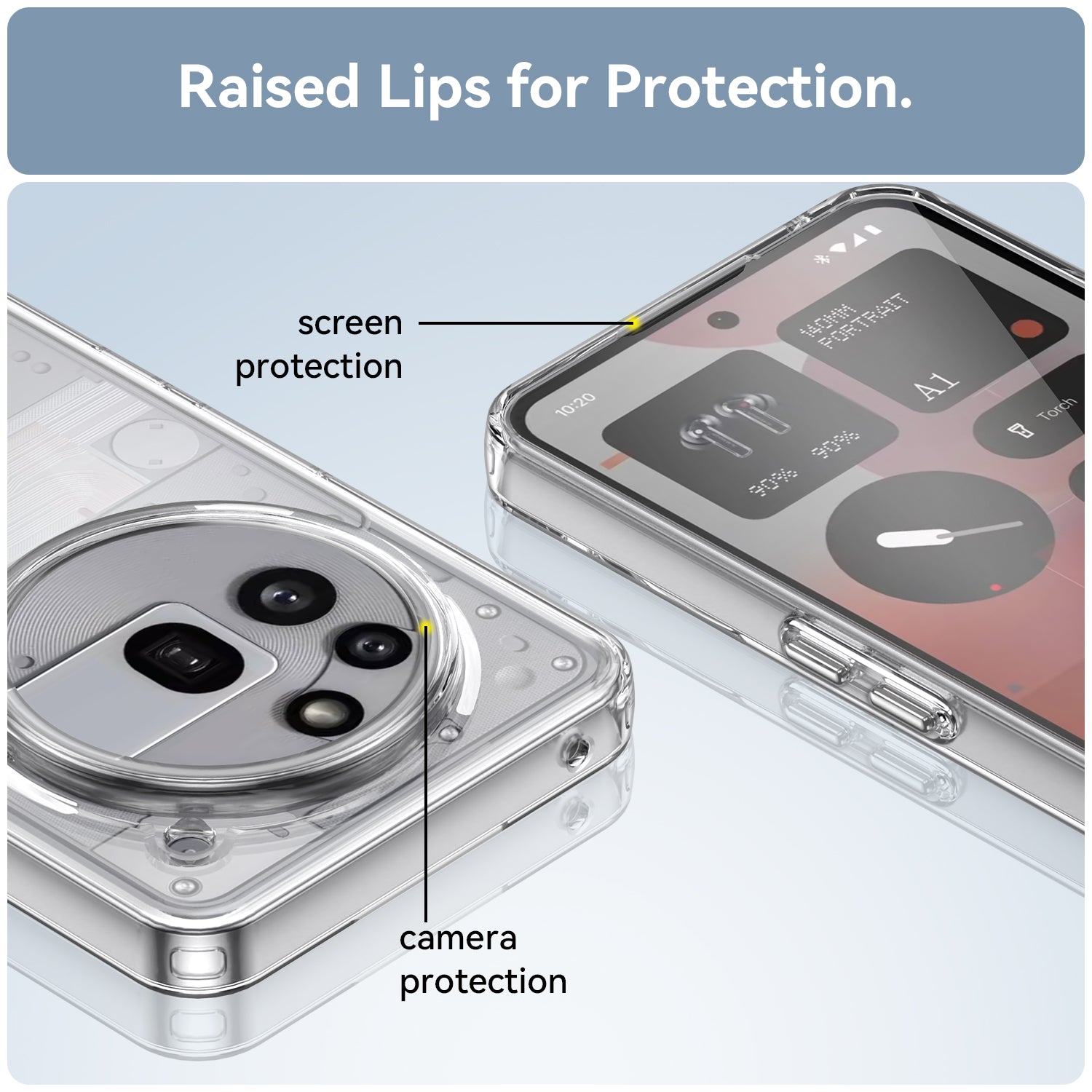 Nothing Phone (3a) Pro Soft TPU Bumper Case [Clear]
