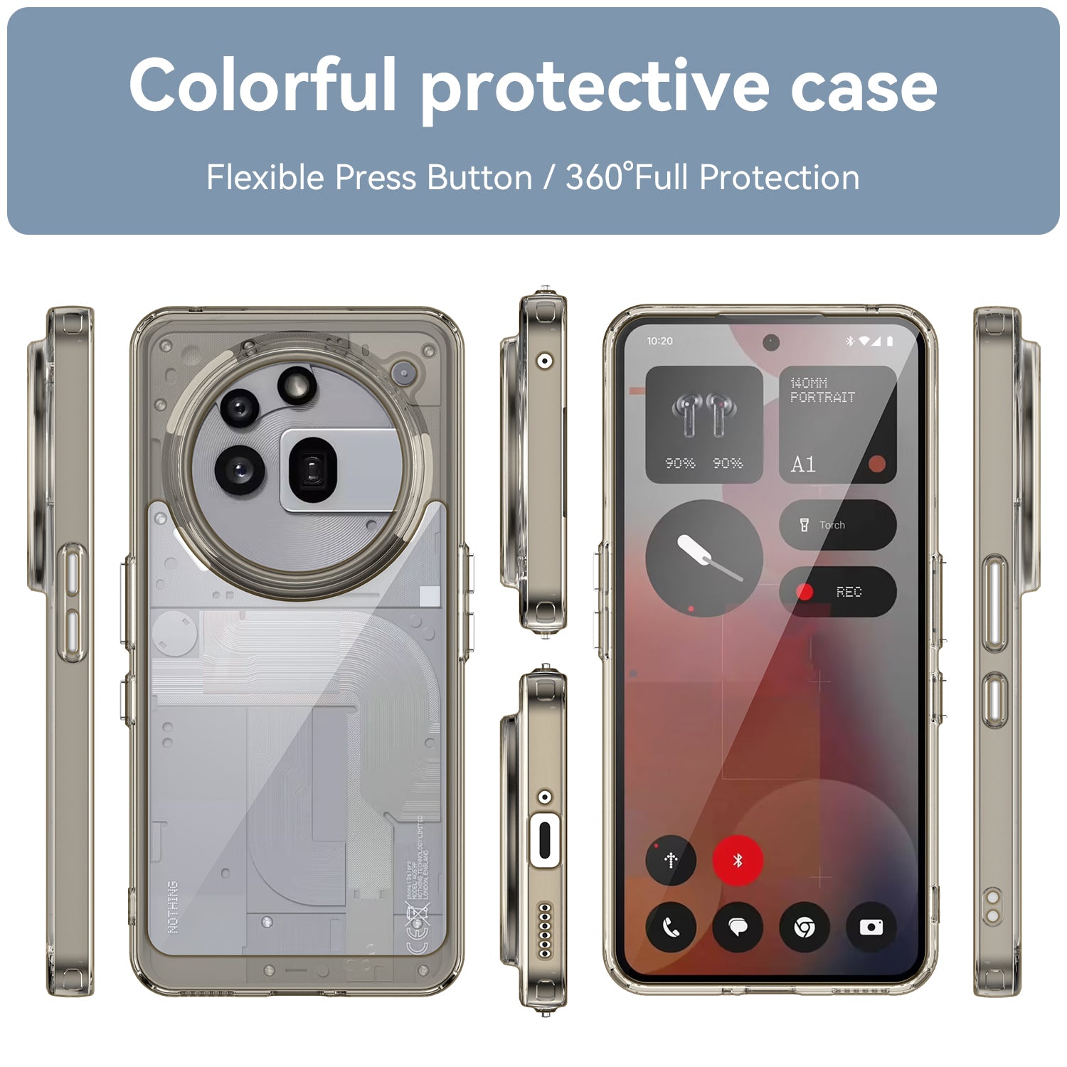 Nothing Phone (3a) Pro Soft TPU Bumper Case [Clear Grey]