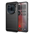 Nothing Phone (3a) Pro Carbon Fibre TPU Case Slim Shockproof Cover Black - Black