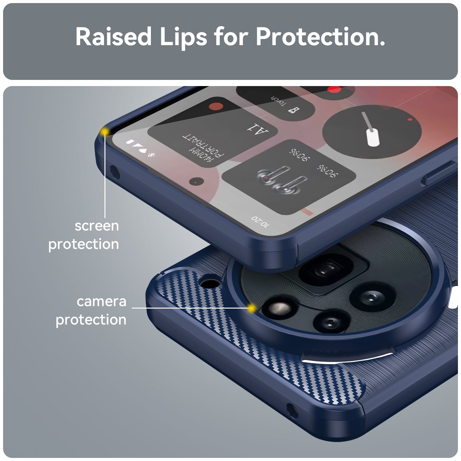 Nothing Phone (3a) Pro Carbon Fibre Brushed Case [Navy]