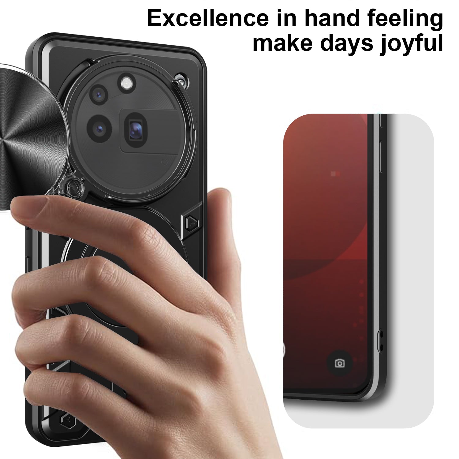 Nothing Phone (3a) Pro Ring Kickstand Case w/ Camera Cover [Purple]