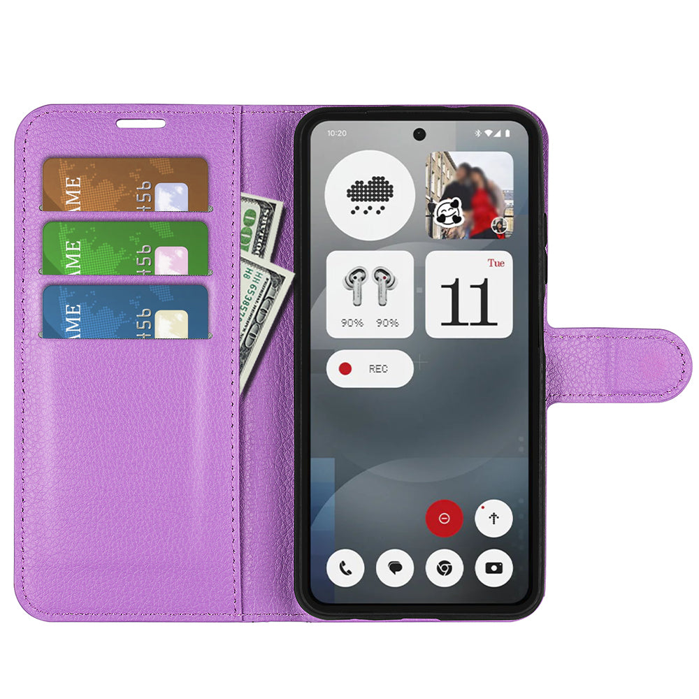 Nothing Phone (3a) PU Wallet Case [Purple]