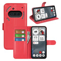 Nothing Phone (3a) PU Wallet Case [Red] - Red