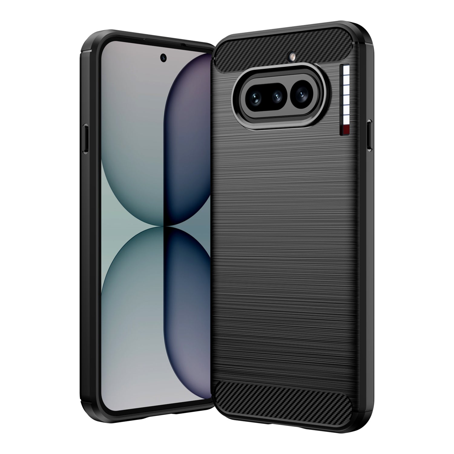 NOTHING Phone (4a)  Carbon Fibre TPU Case Slim Shockproof Cover Black