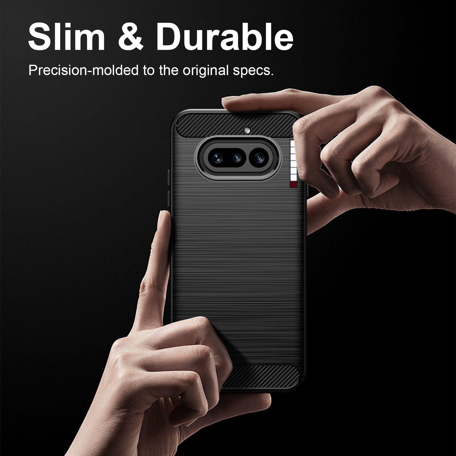 NOTHING Phone (4a)  Carbon Fibre TPU Case Slim Shockproof Cover Black