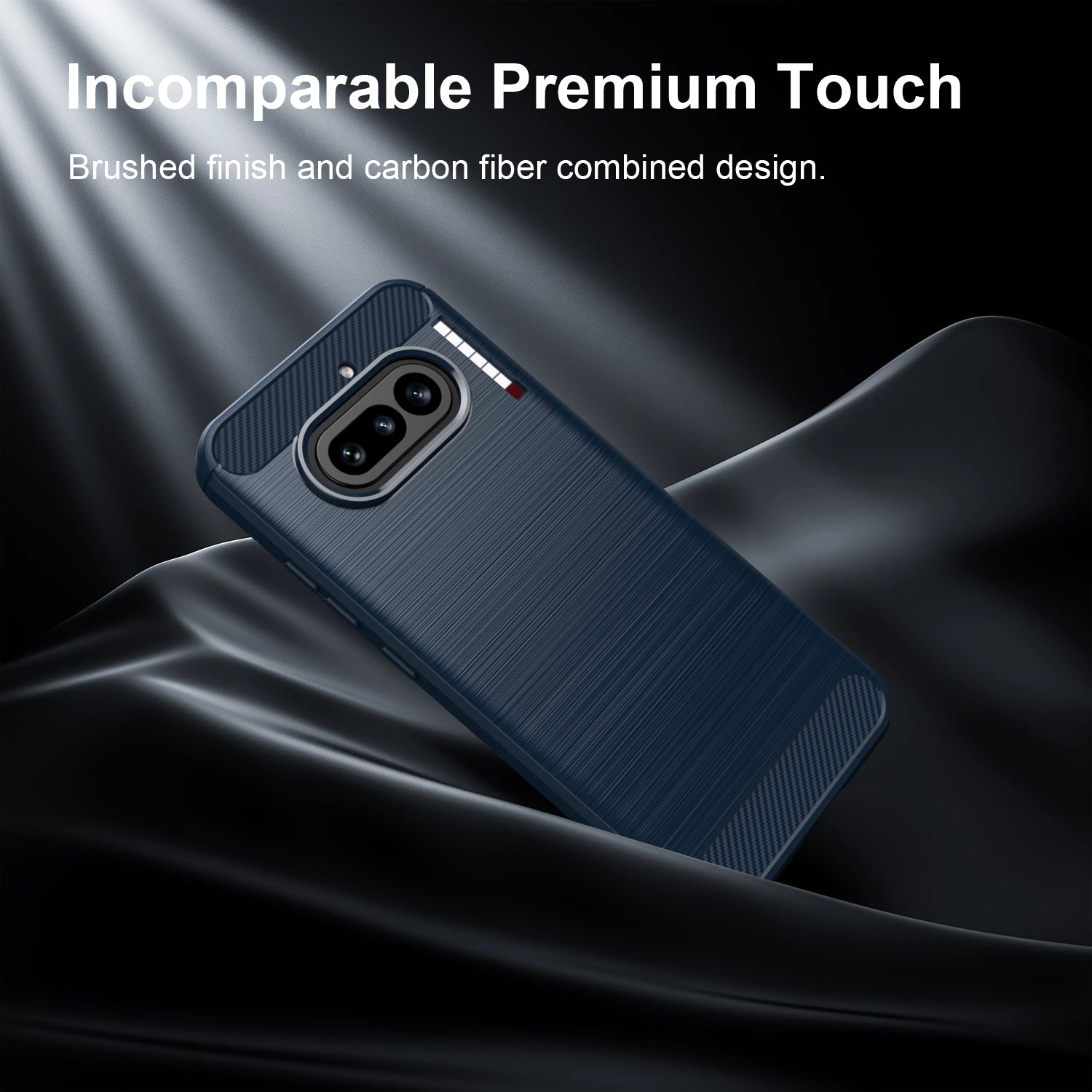 NOTHING Phone (4a)  Carbon Fibre TPU Case Slim Shockproof Cover Navy