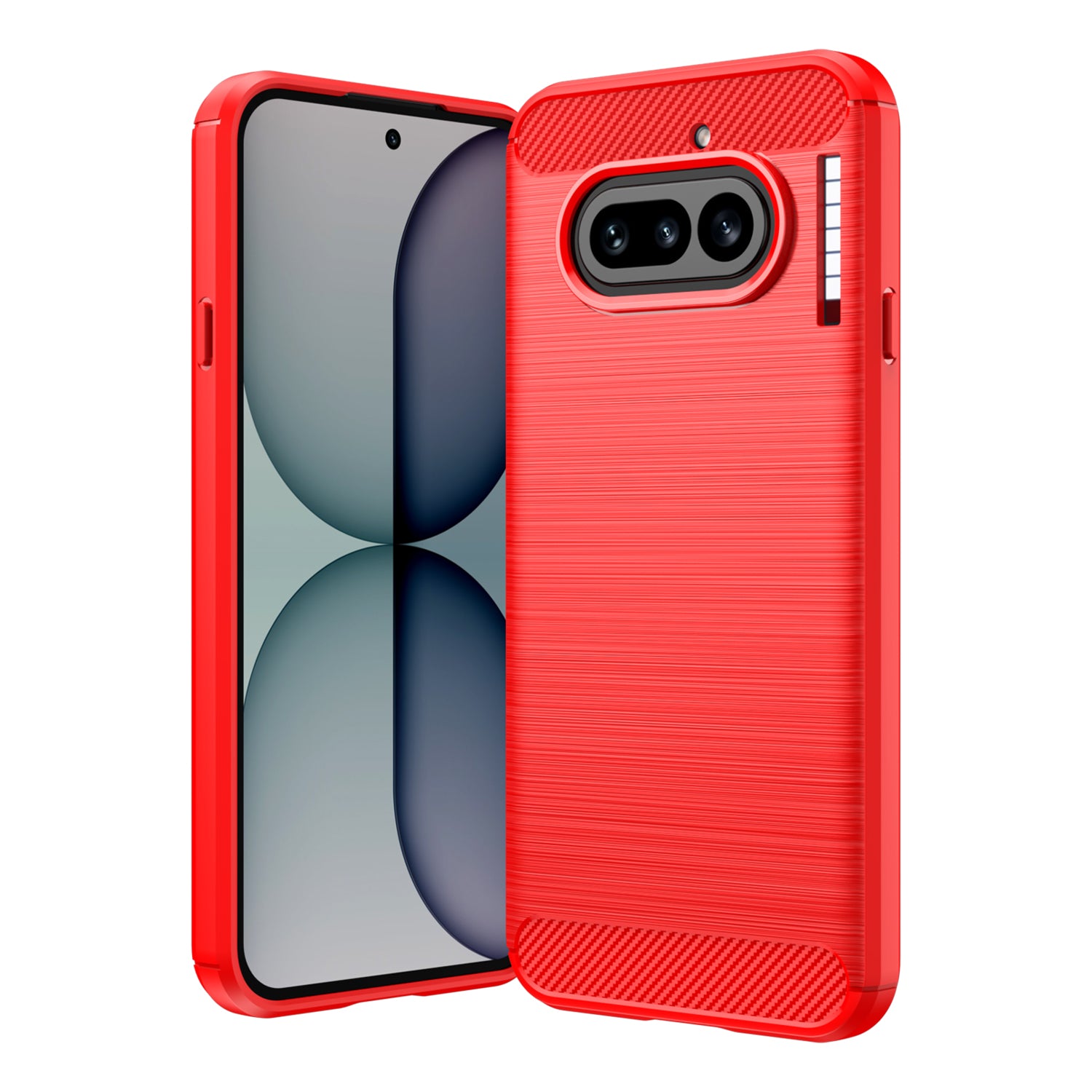 NOTHING Phone (4a)  Carbon Fibre TPU Case Slim Shockproof Cover Red