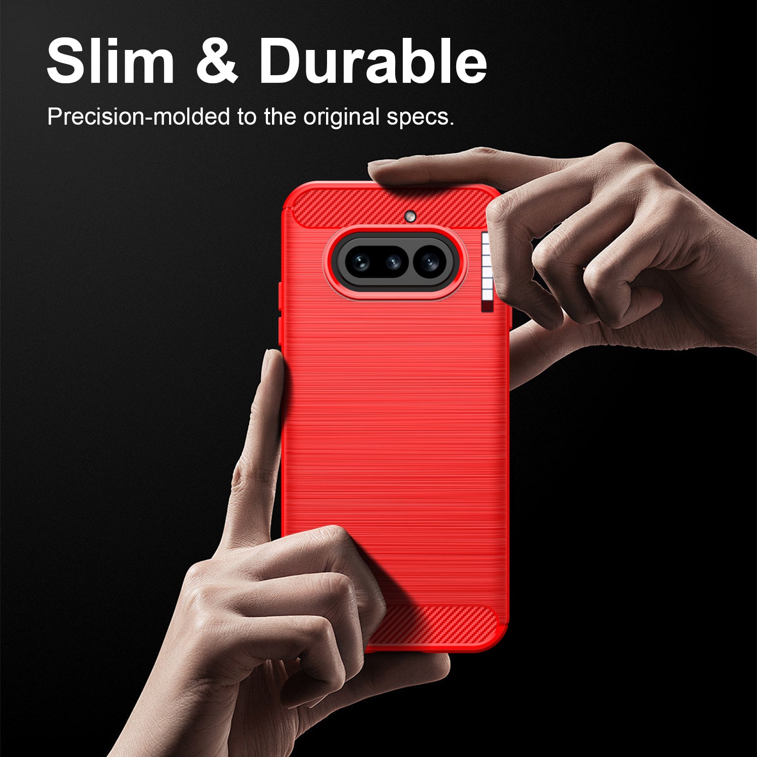 NOTHING Phone (4a)  Carbon Fibre TPU Case Slim Shockproof Cover Red