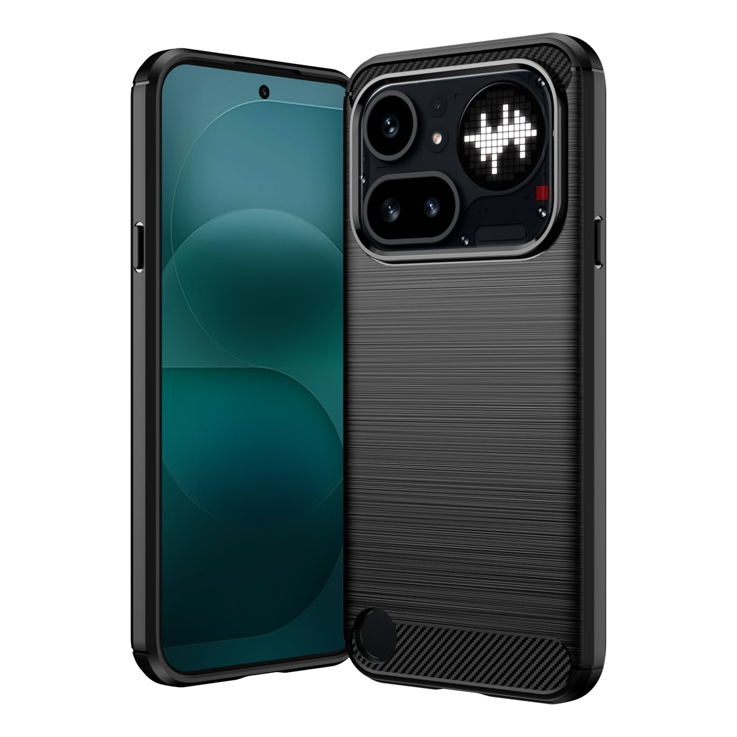 Nothing Phone (4a) Pro Carbon Fibre TPU Case Slim Shockproof Cover Black