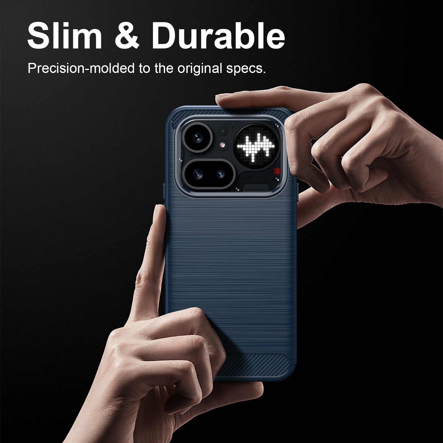 Nothing Phone (4a) Pro Carbon Fibre TPU Case Slim Shockproof Cover Navy