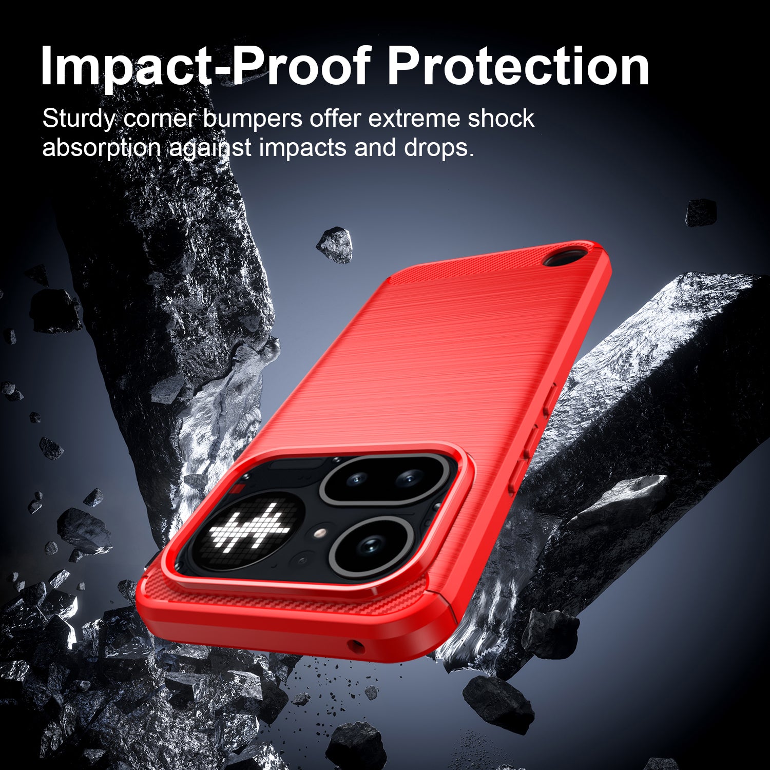 Nothing Phone (4a) Pro Carbon Fibre TPU Case Slim Shockproof Cover Red