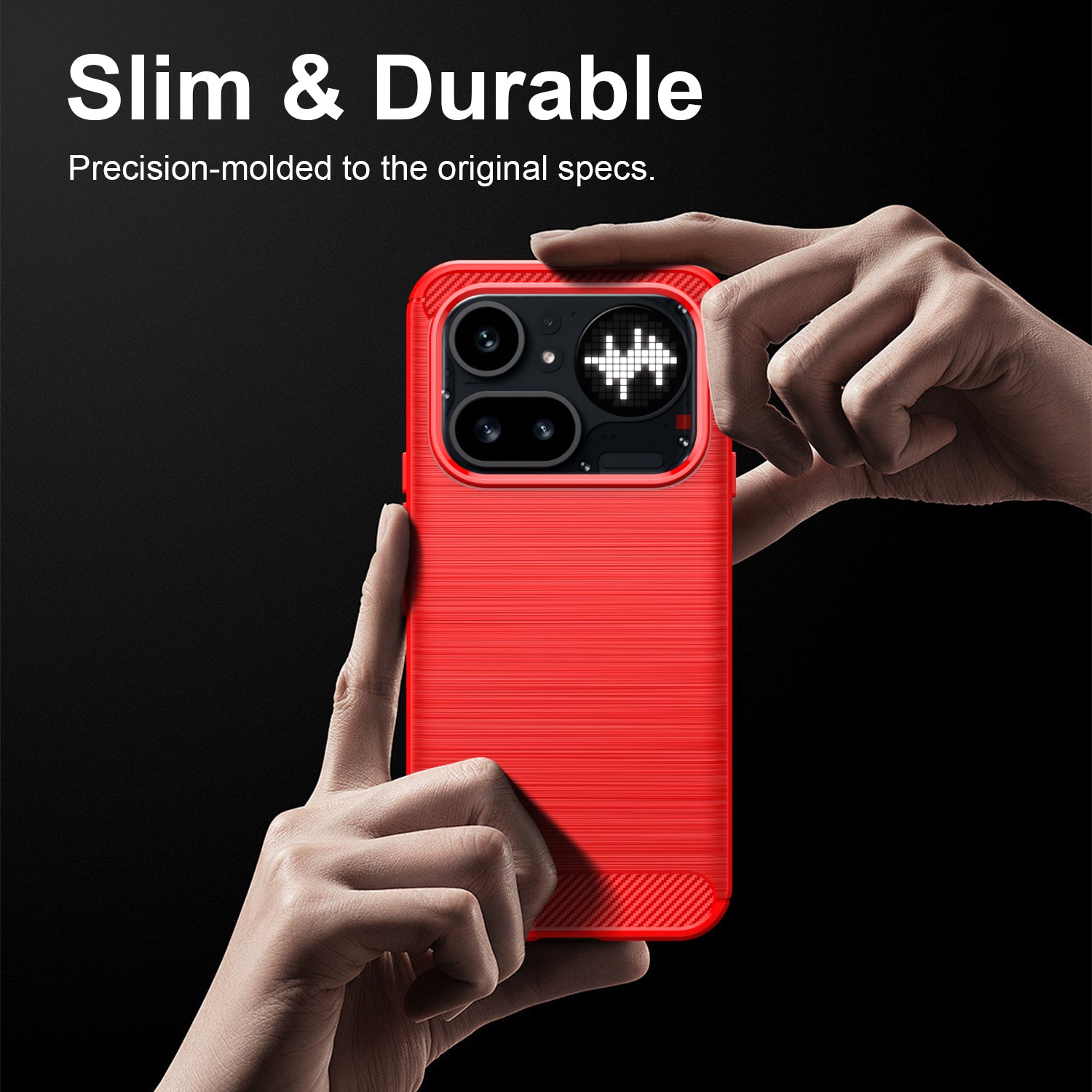 Nothing Phone (4a) Pro Carbon Fibre TPU Case Slim Shockproof Cover Red