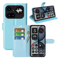 Wallet Case for Nothing Phone (4a) Pro – PU Leather Flip Cover with Card Holder & Stand [LightBlue] - LightBlue