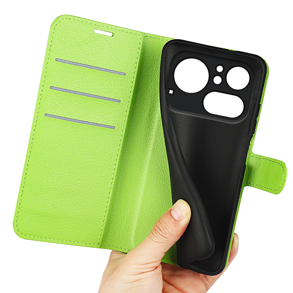 Wallet Case for Nothing Phone (4a) Pro – PU Leather Flip Cover with Card Holder & Stand [Green]