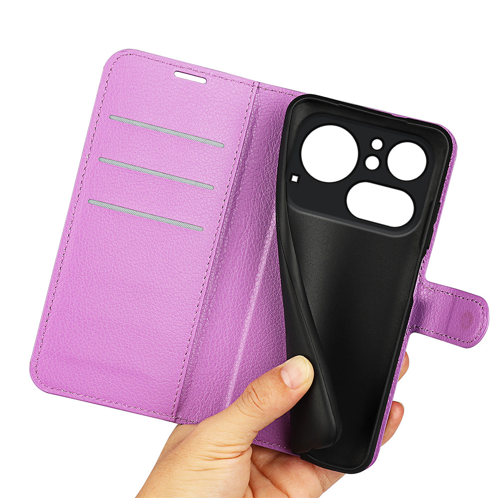 Wallet Case for Nothing Phone (4a) Pro – PU Leather Flip Cover with Card Holder & Stand [Purple]