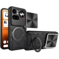 NOTHING Phone (4a) Pro Ring Kickstand Case w/ Camera Cover [Black] - Black