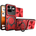 NOTHING Phone (4a) Pro Ring Kickstand Case w/ Camera Cover [Red] - Red