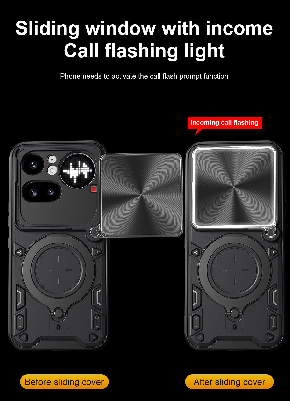 NOTHING Phone (4a) Pro Ring Kickstand Case w/ Camera Cover [Red]