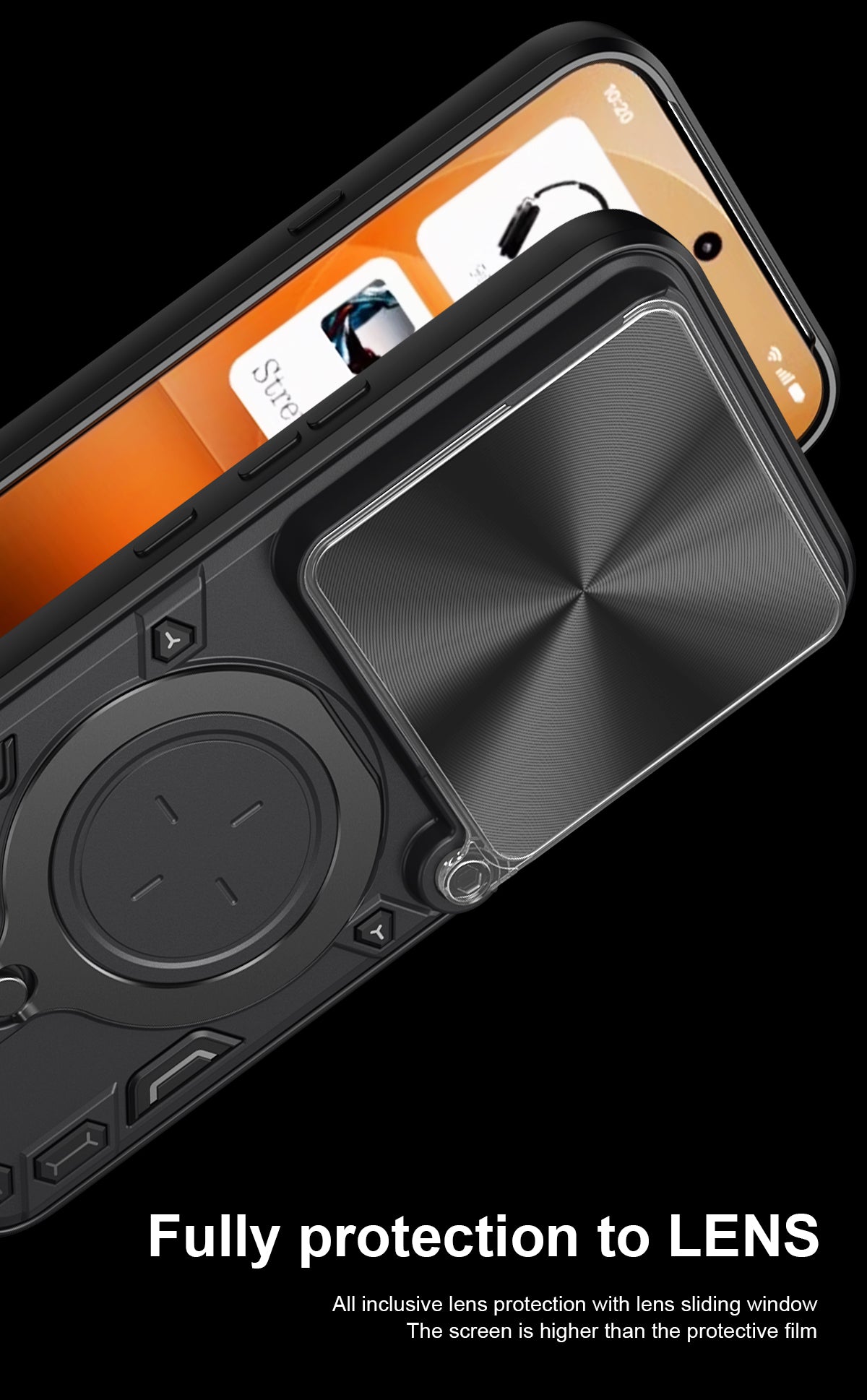 NOTHING Phone (4a) Pro Ring Kickstand Case w/ Camera Cover [Red]