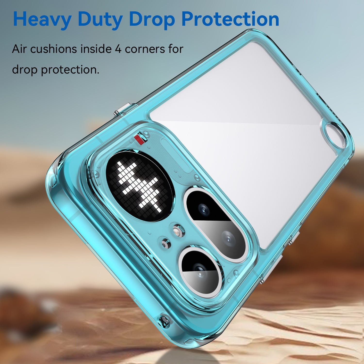 Nothing Phone (4a) Pro Soft TPU Bumper Shockproof Cover Case [Clear Blue]
