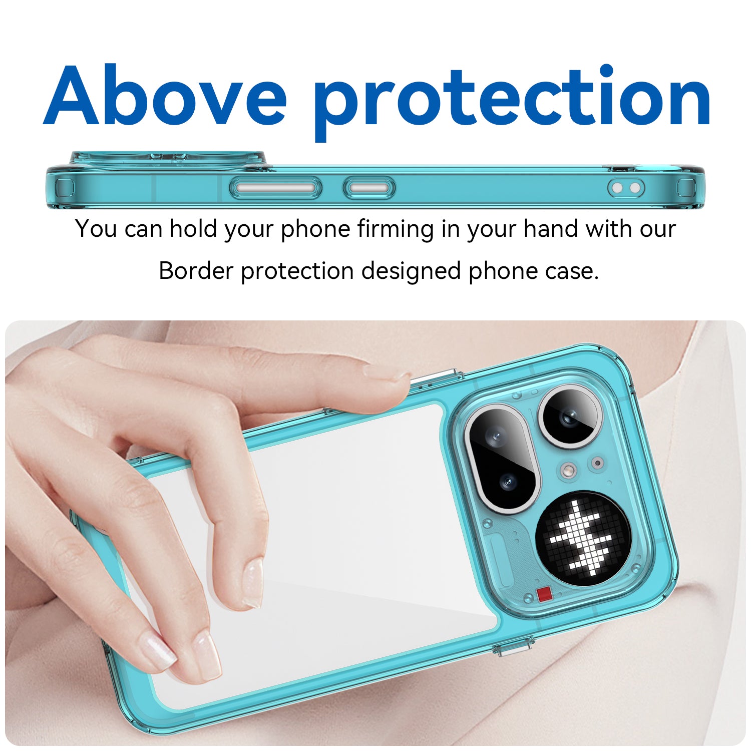 Nothing Phone (4a) Pro Soft TPU Bumper Shockproof Cover Case [Clear Blue]