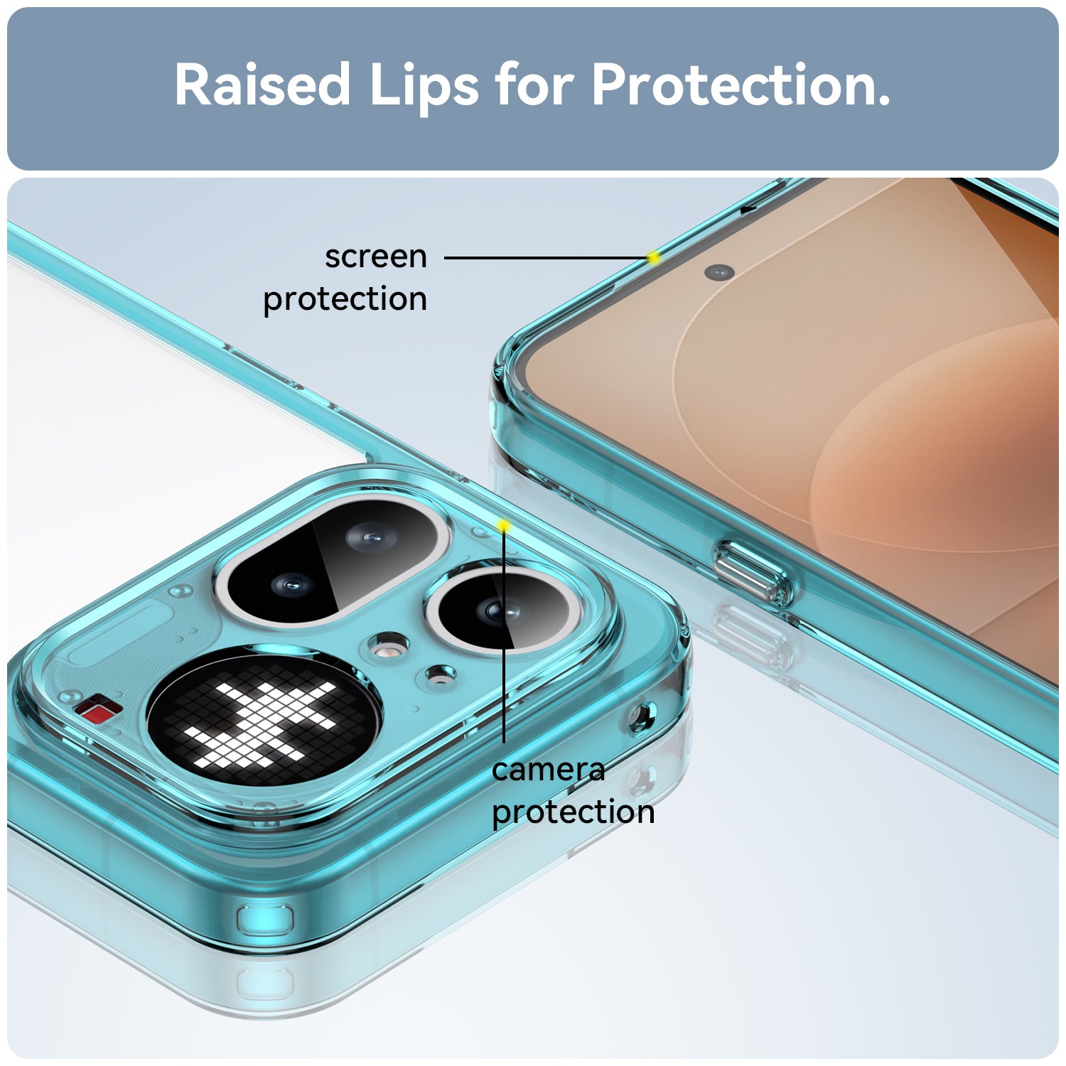 Nothing Phone (4a) Pro Soft TPU Bumper Shockproof Cover Case [Clear Blue]