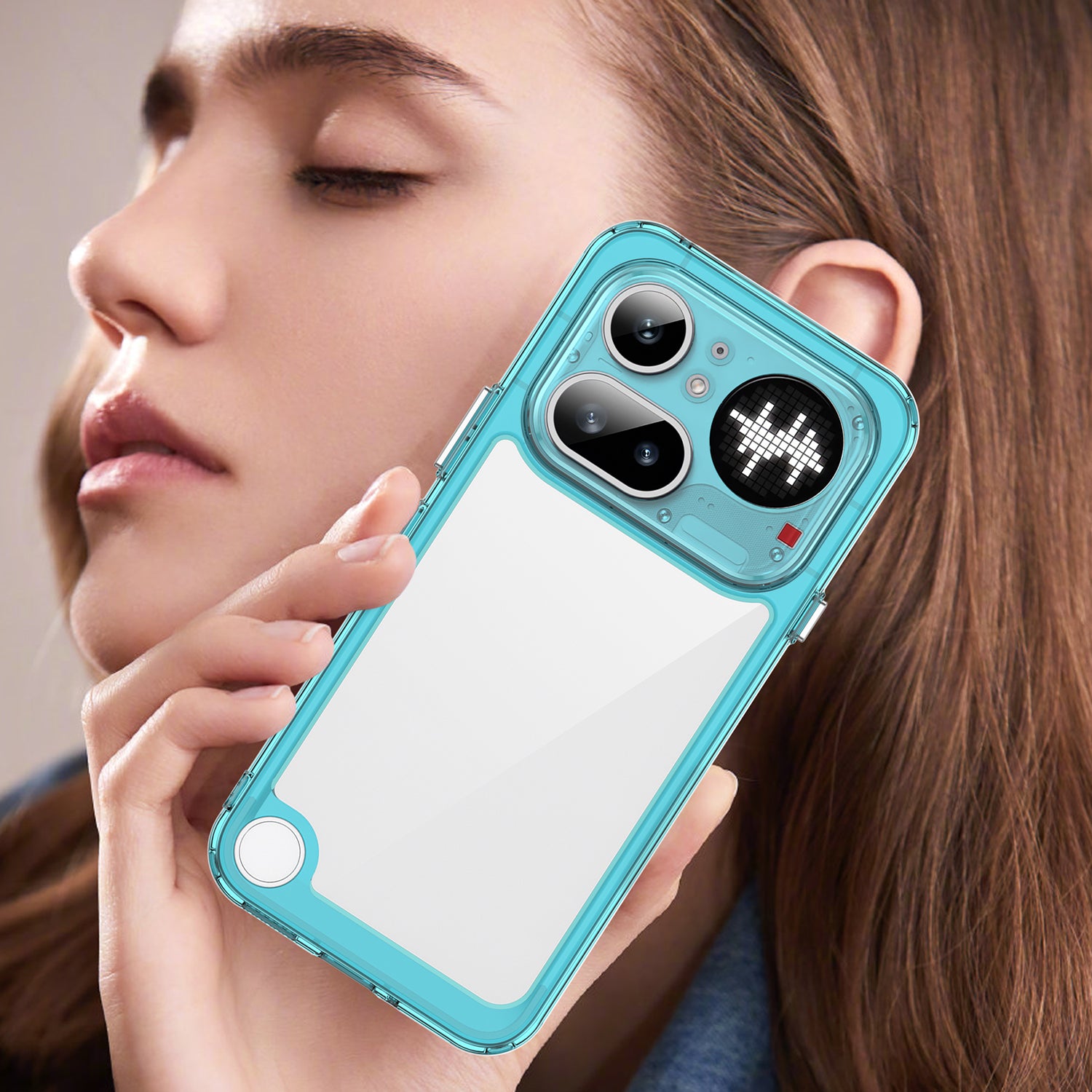 Nothing Phone (4a) Pro Soft TPU Bumper Shockproof Cover Case [Clear Blue]