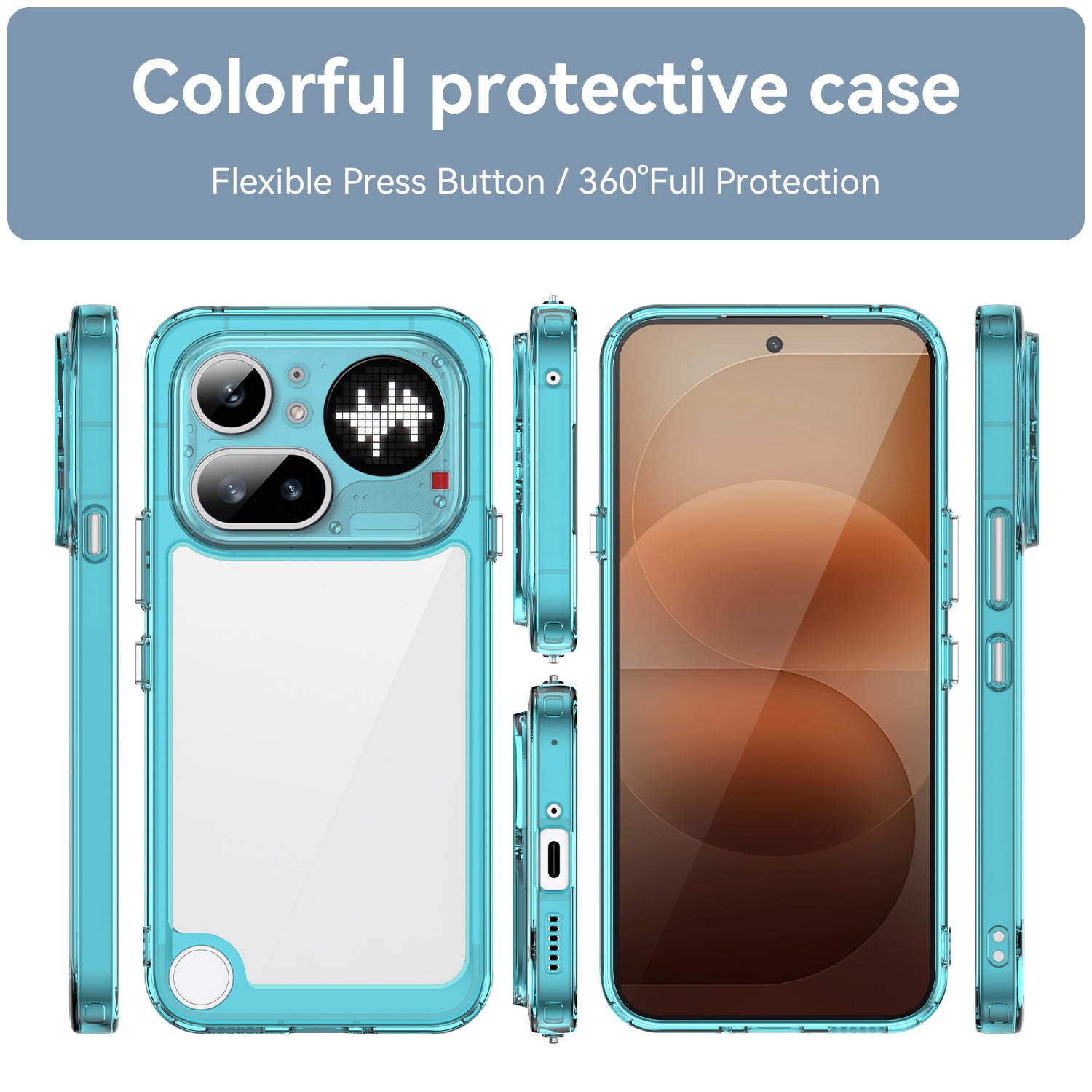 Nothing Phone (4a) Pro Soft TPU Bumper Shockproof Cover Case [Clear Blue]