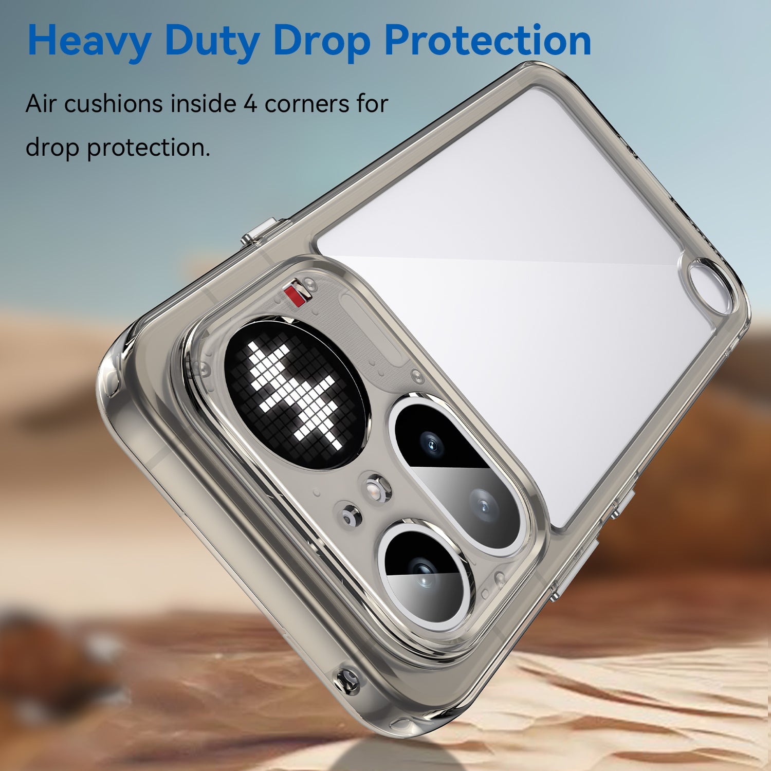 Nothing Phone (4a) Pro Soft TPU Bumper Shockproof Cover Case [Clear Grey]