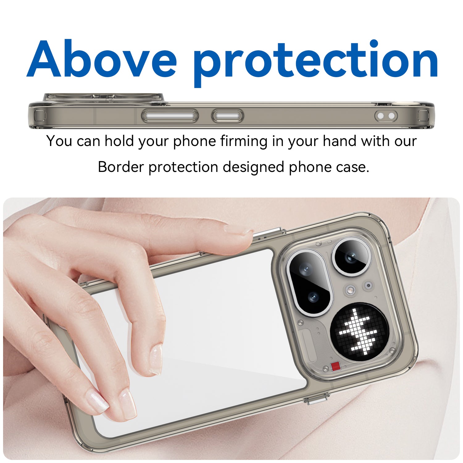 Nothing Phone (4a) Pro Soft TPU Bumper Shockproof Cover Case [Clear Grey]