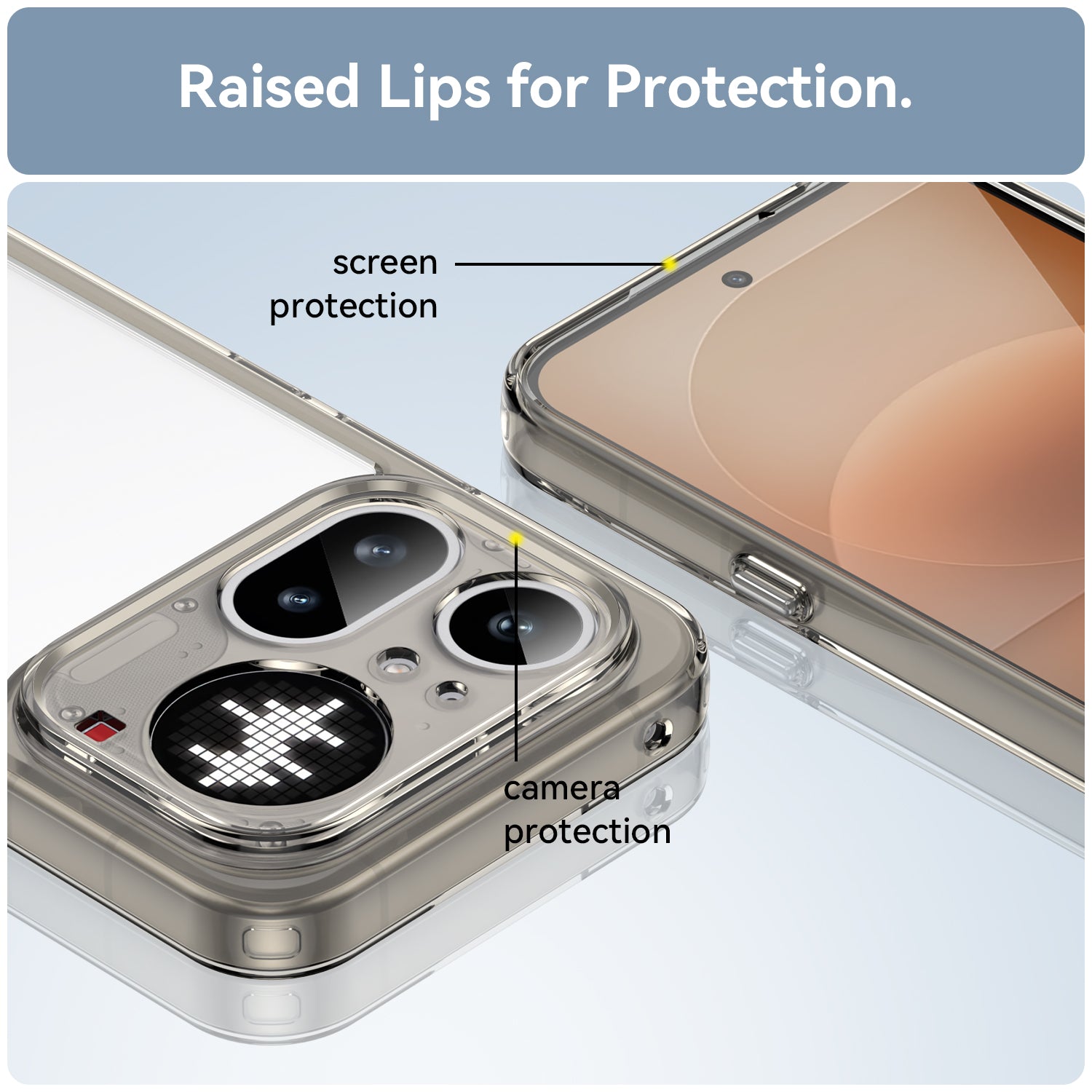 Nothing Phone (4a) Pro Soft TPU Bumper Shockproof Cover Case [Clear Grey]