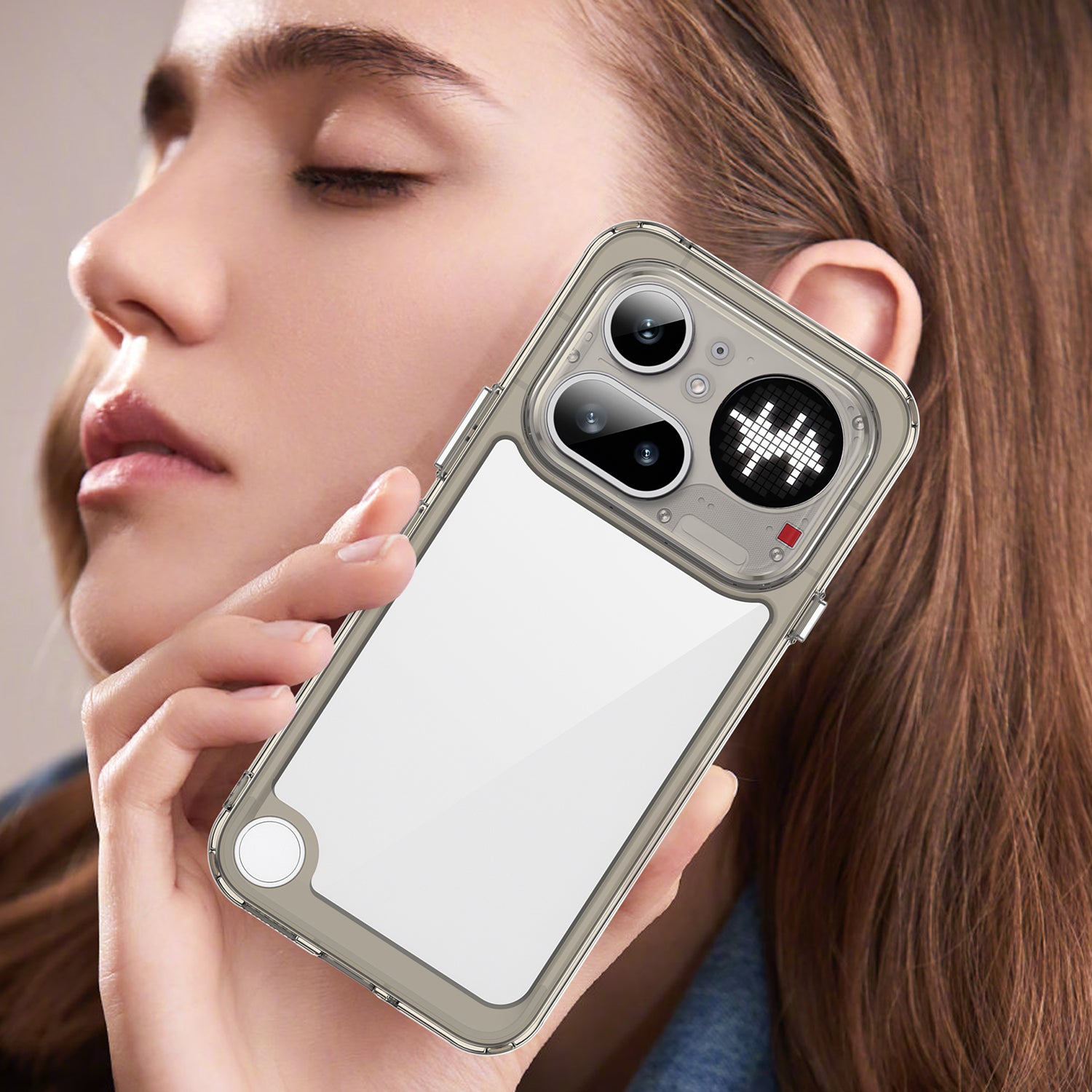 Nothing Phone (4a) Pro Soft TPU Bumper Shockproof Cover Case [Clear Grey]