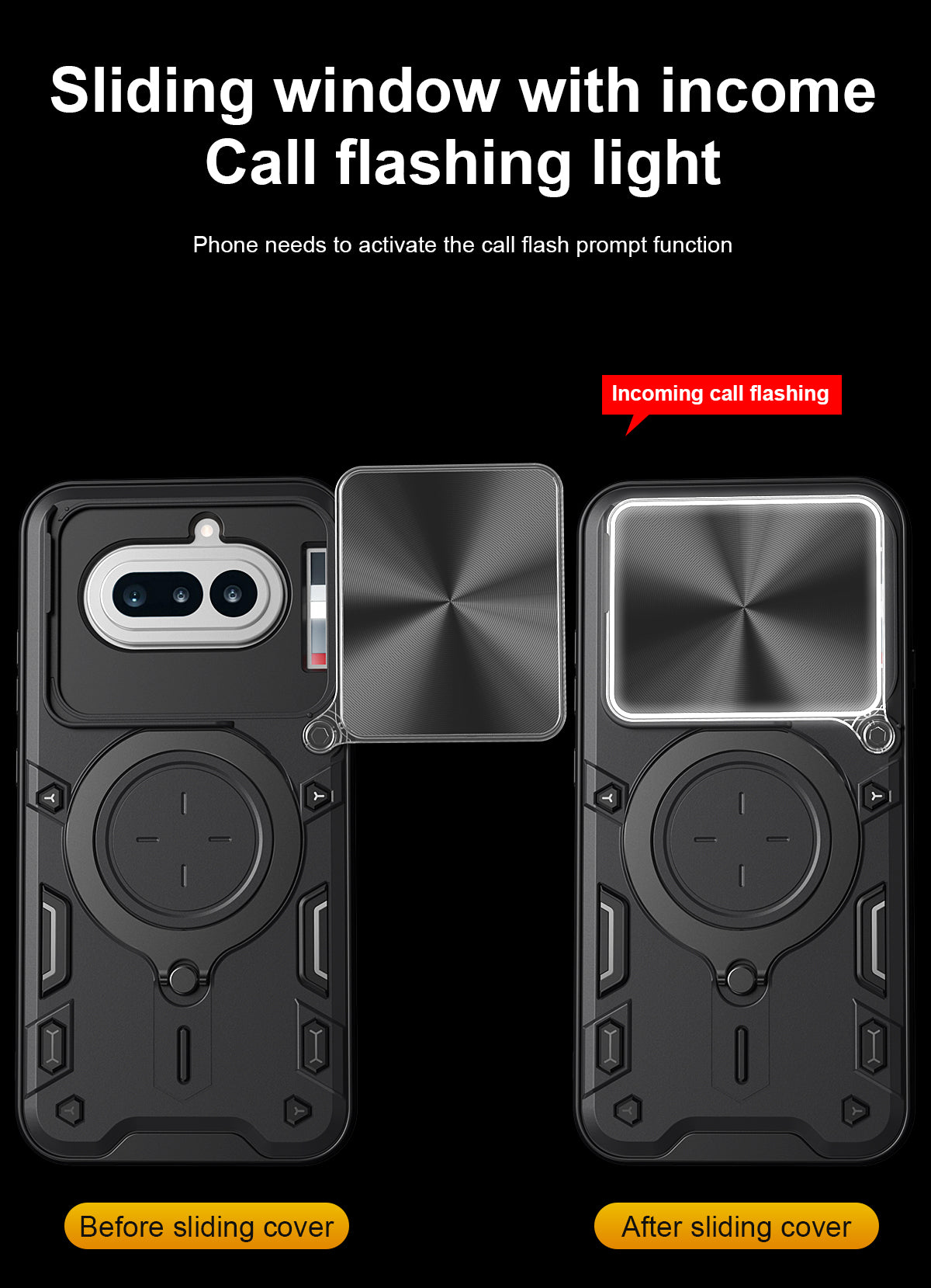 Nothing Phone (4a) Ring Kickstand Case w/ Camera Cover [Navy]