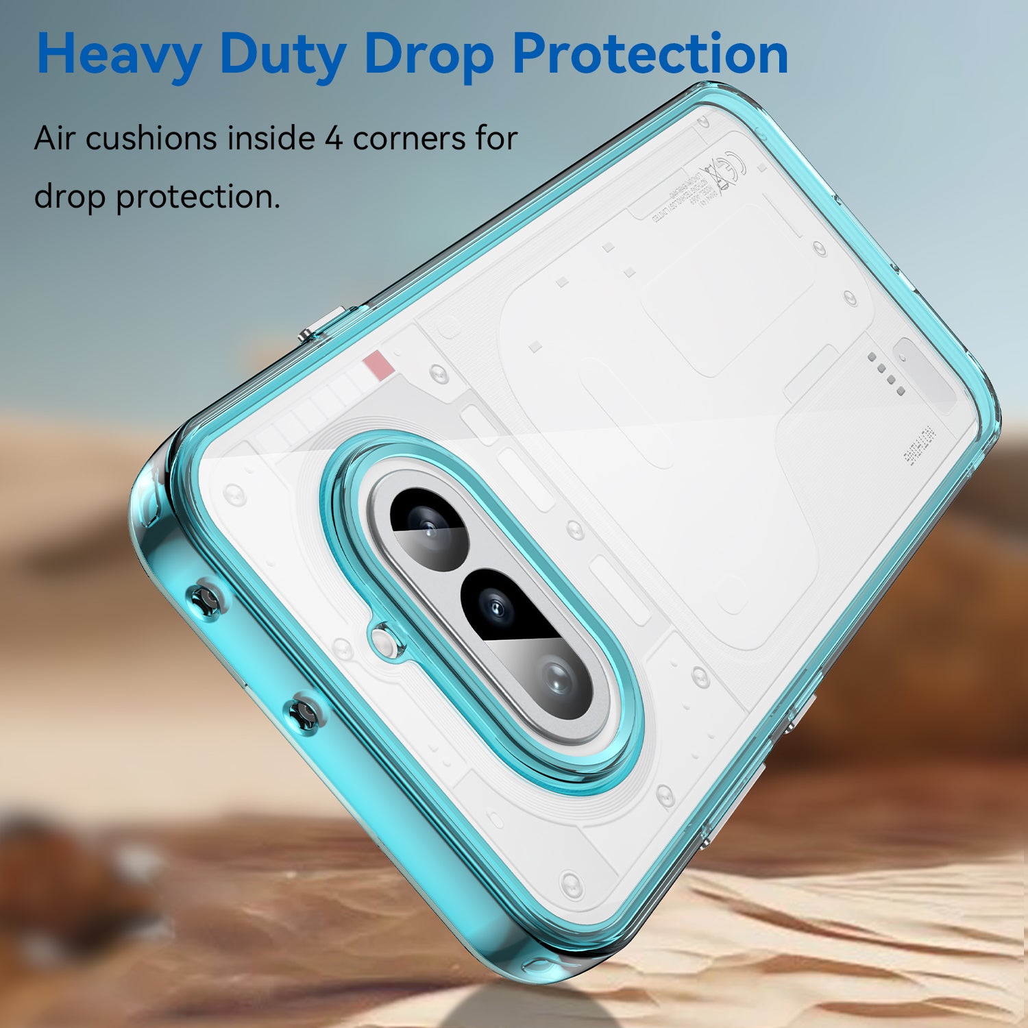 Nothing Phone (4a) Soft TPU Bumper Shockproof Cover Case [Clear Blue]