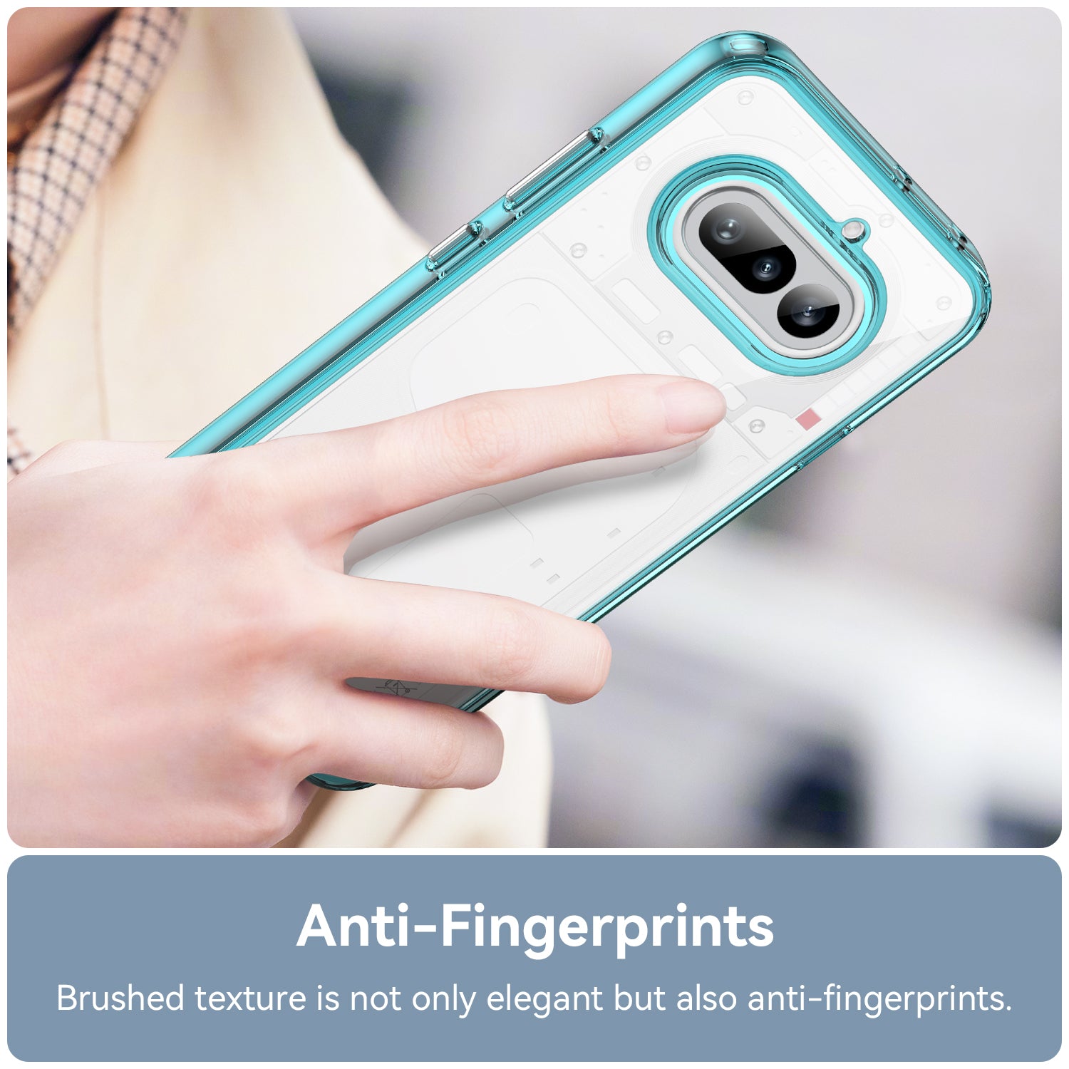 Nothing Phone (4a) Soft TPU Bumper Shockproof Cover Case [Clear Blue]