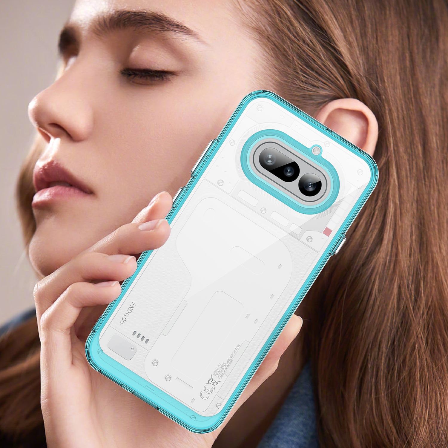 Nothing Phone (4a) Soft TPU Bumper Shockproof Cover Case [Clear Blue]