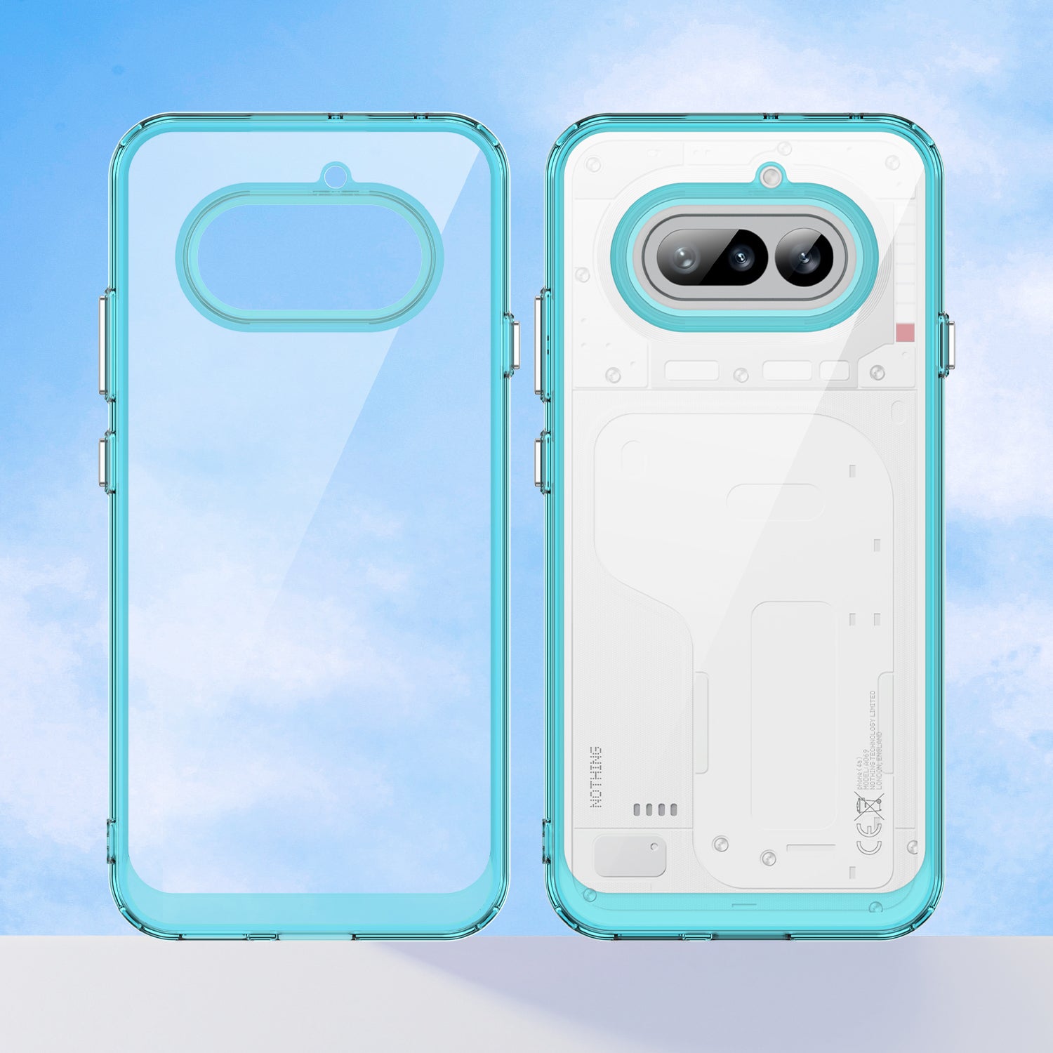 Nothing Phone (4a) Soft TPU Bumper Shockproof Cover Case [Clear Blue]