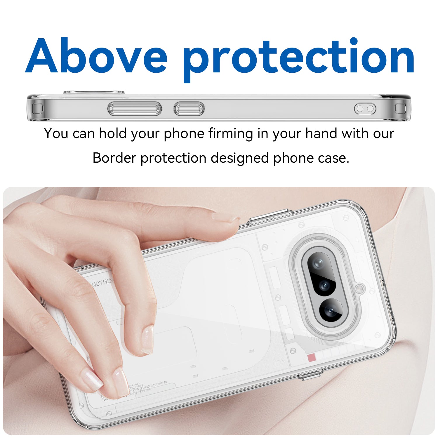 Nothing Phone (4a) Soft TPU Bumper Shockproof Cover Case [Clear]