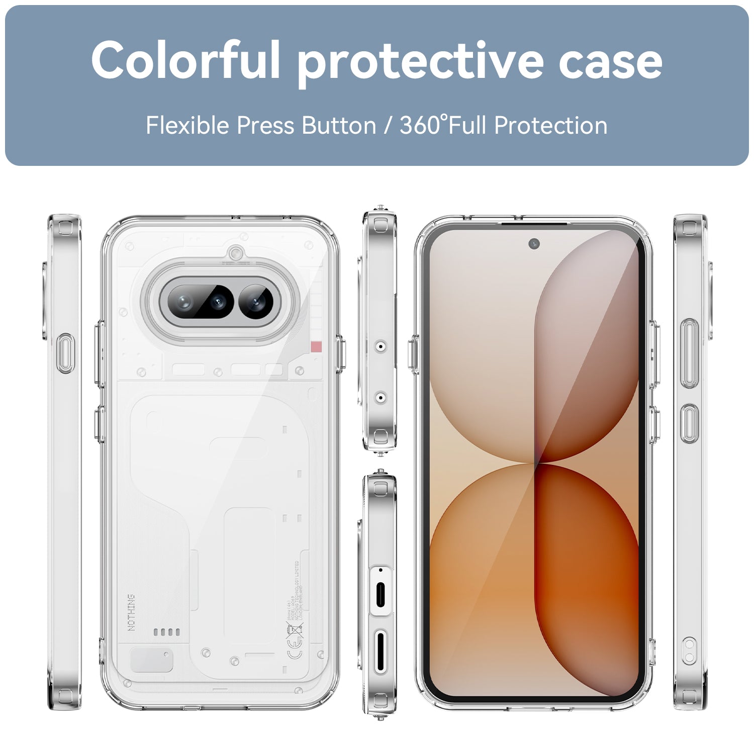 Nothing Phone (4a) Soft TPU Bumper Shockproof Cover Case [Clear]