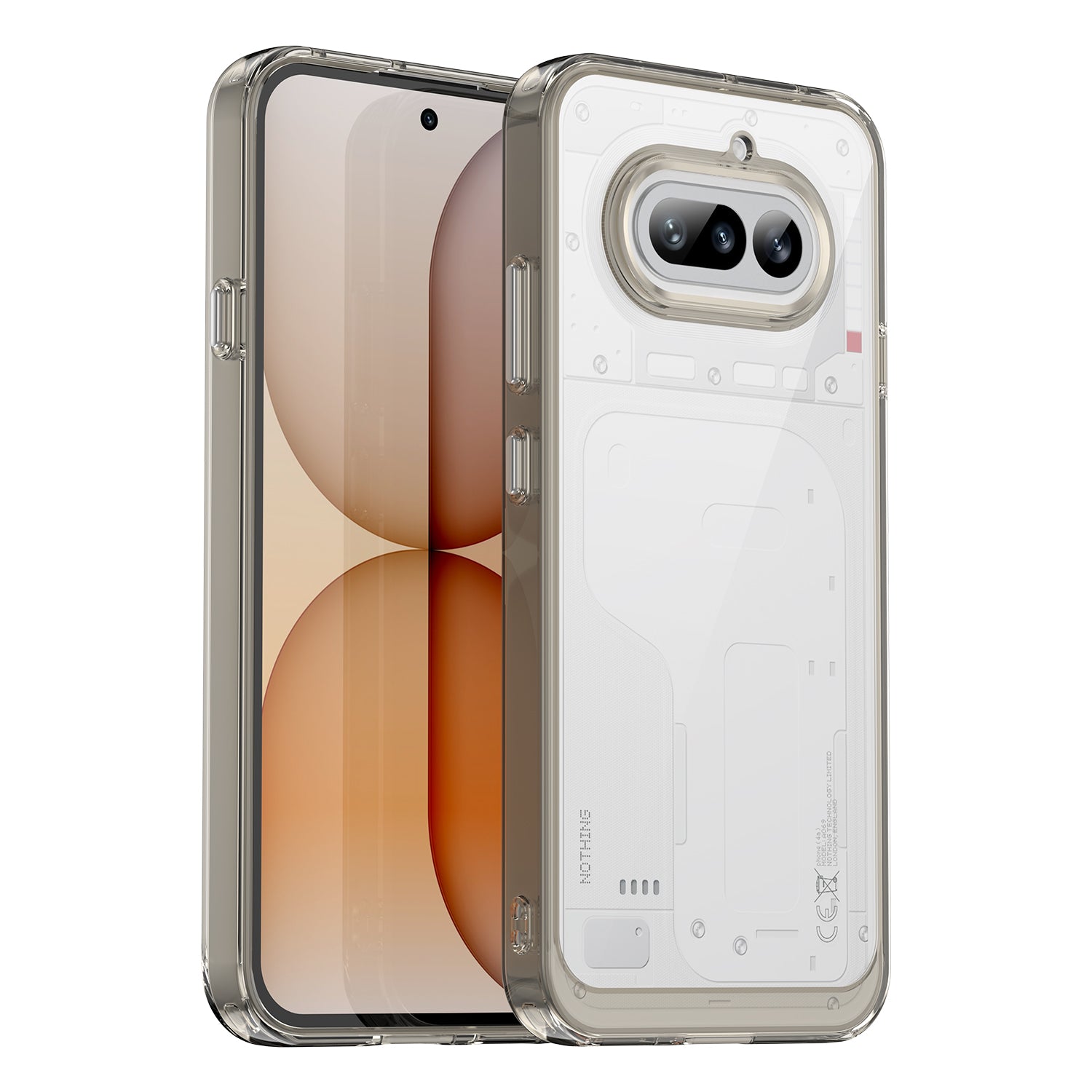 Nothing Phone (4a) Soft TPU Bumper Shockproof Cover Case [Clear Grey]