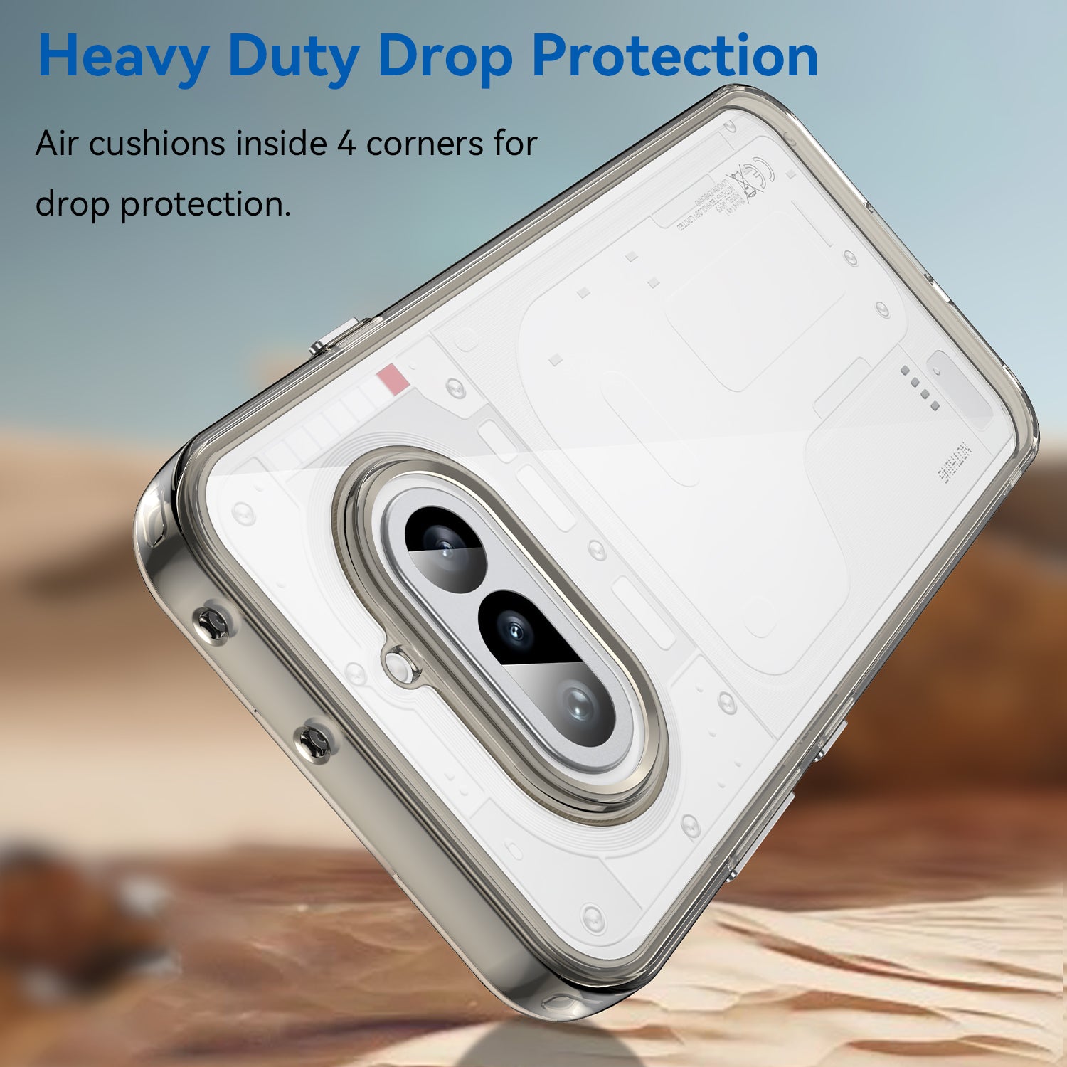 Nothing Phone (4a) Soft TPU Bumper Shockproof Cover Case [Clear Grey]