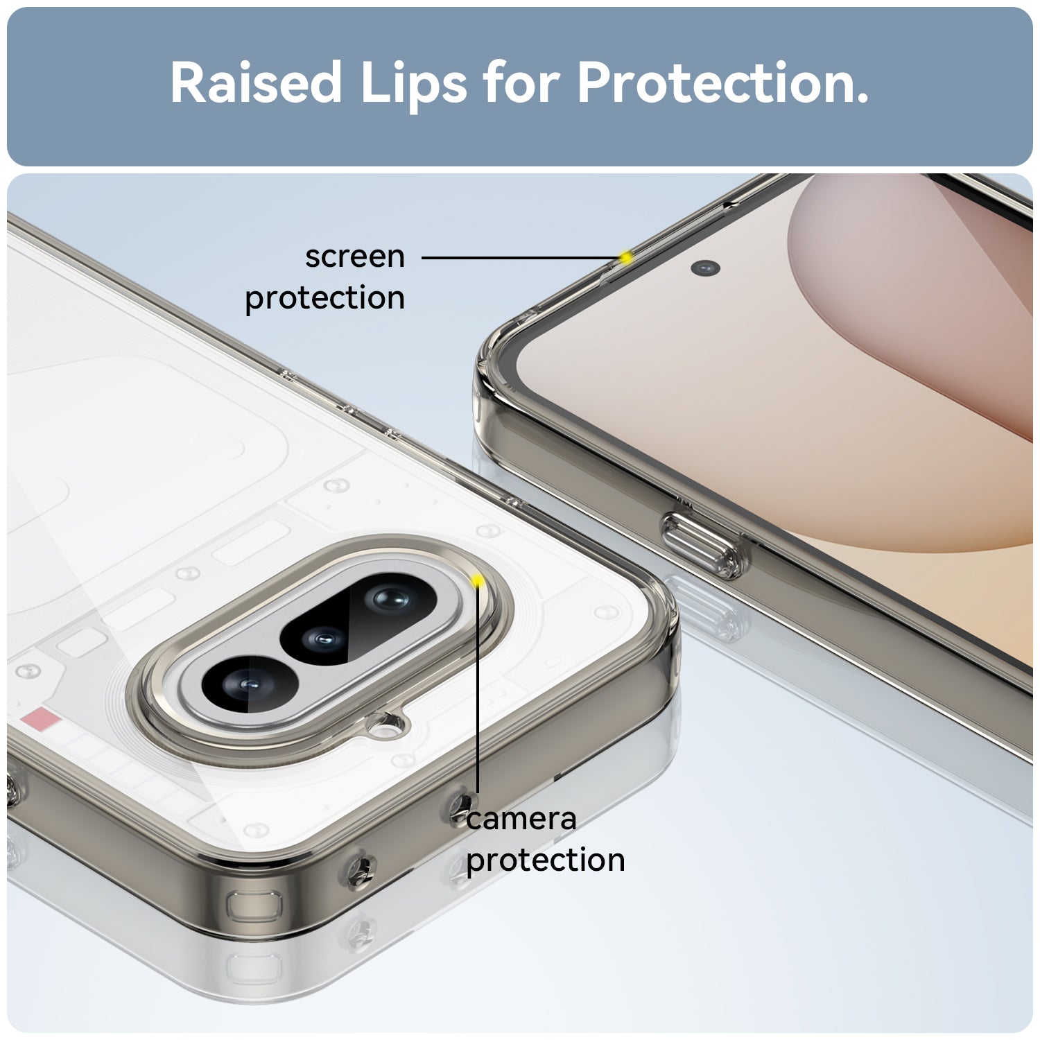 Nothing Phone (4a) Soft TPU Bumper Shockproof Cover Case [Clear Grey]
