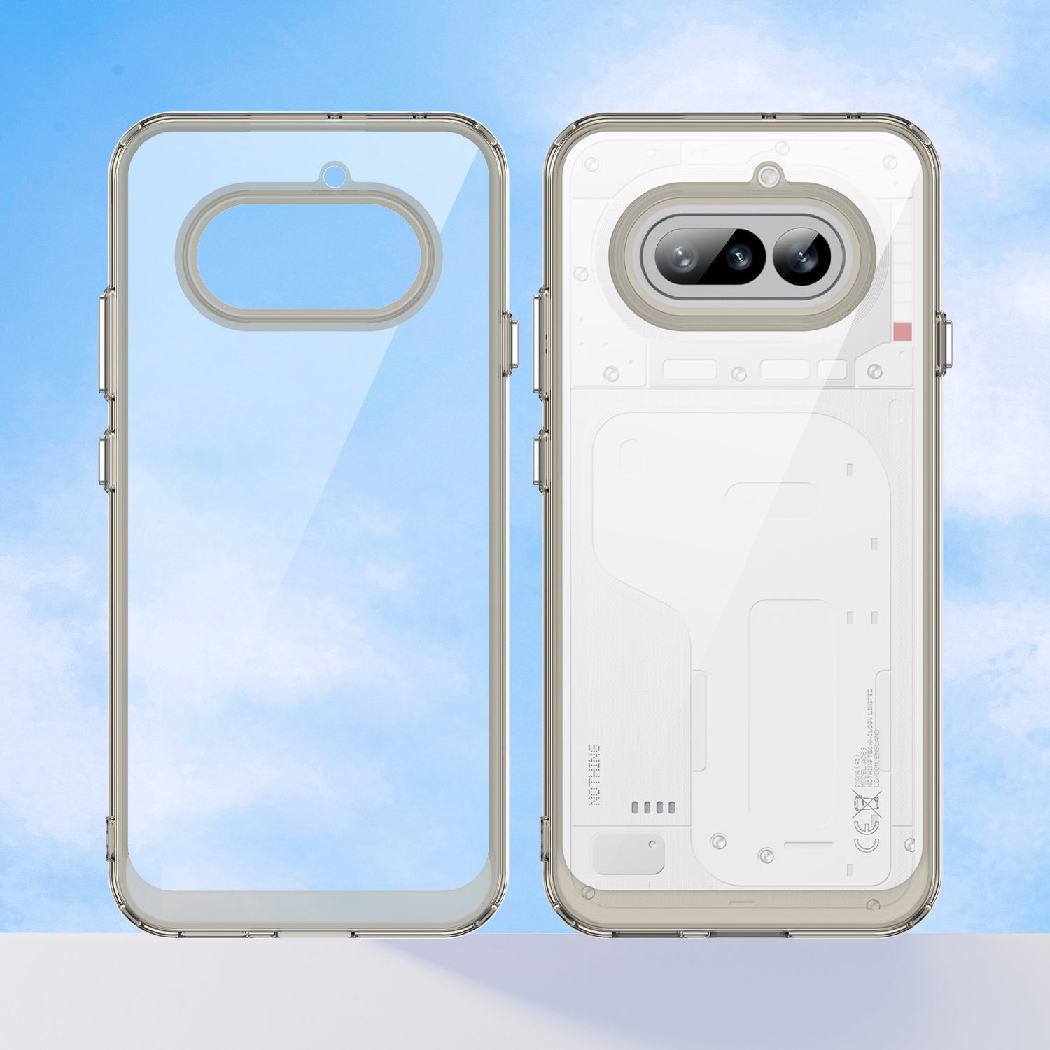 Nothing Phone (4a) Soft TPU Bumper Shockproof Cover Case [Clear Grey]