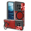 OnePlus 13R 5G  Ring Kickstand Case w/ Camera Cover [Red] - Red