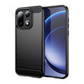 OnePlus 15 Carbon Fibre TPU Case Slim Shockproof Cover Black - Black