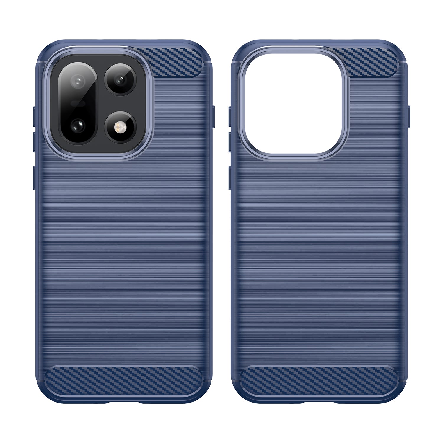 OnePlus 15 Carbon Fibre TPU Case Slim Shockproof Cover Navy