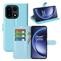 Wallet Case for OnePlus 15 – PU Leather Flip Cover with Card Holder & Stand [LightBlue] - LightBlue