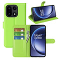 Wallet Case for OnePlus 15 – PU Leather Flip Cover with Card Holder & Stand [Green] - Green