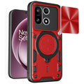 OnePlus 15 Ring Kickstand Case w/ Camera Cover [Red] - Red