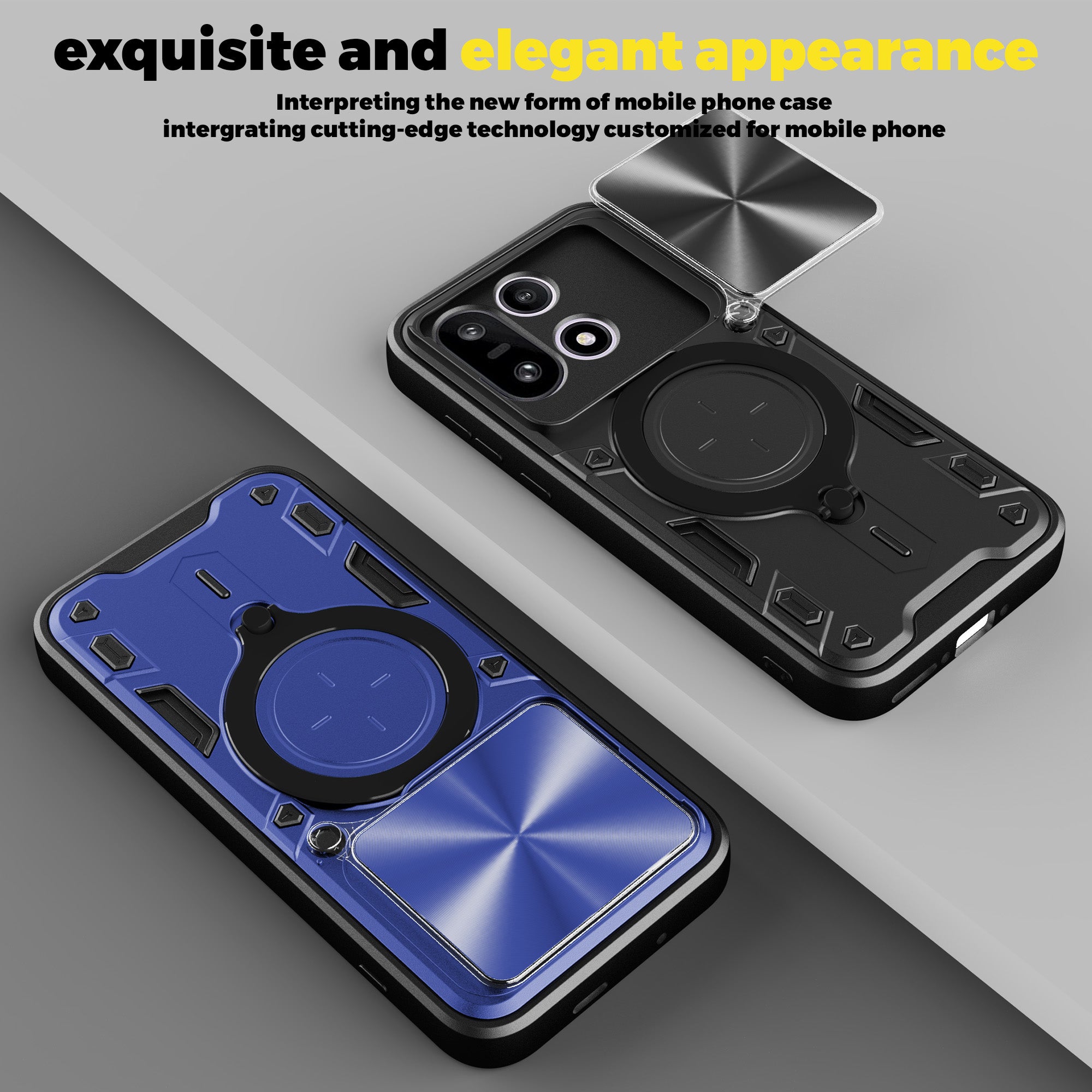 OnePlus 15 Ring Kickstand Case w/ Camera Cover [Purple]